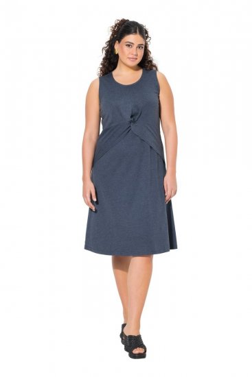 Ulla Popken 837874 Ujjatlan jersey ruha Sötétkék - Jersey ruhák - 