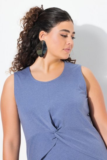 Ulla Popken 837874 Ujjatlan jersey ruha Kék - Jersey ruhák - 
