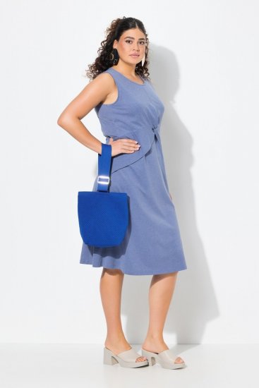 Ulla Popken 837874 Ujjatlan jersey ruha Kék - Jersey ruhák - 