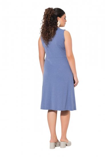 Ulla Popken 837874 Ujjatlan jersey ruha Kék - Jersey ruhák - 