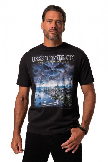 JP1880 Iron Maiden Brave New World T-Shirt Black - Pólók - Nagyméretű pólók - 2XL-14XL