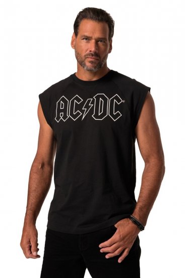 JP1880 AC/DC Classic Logo Band Tank Top Black - Pólók - Nagyméretű pólók - 2XL-14XL