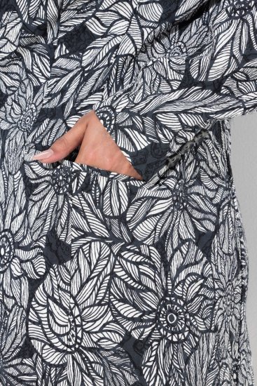 Ulla Popken 838656 Virágos blézer Fehér - Blézerek - Blézerek plus size méretben nőknek