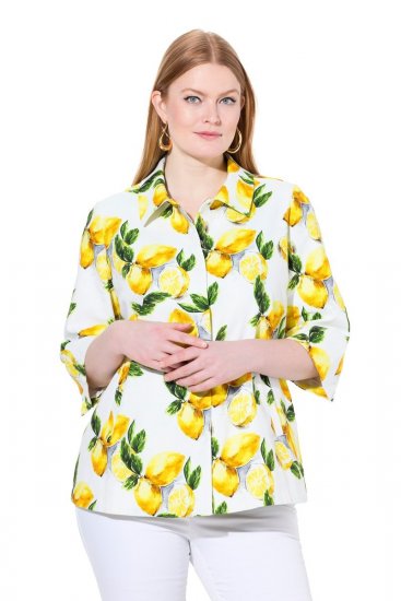Ulla Popken 838952 Kabátka Fehér - Dzsekik - Nagy méretű női dzsekik
