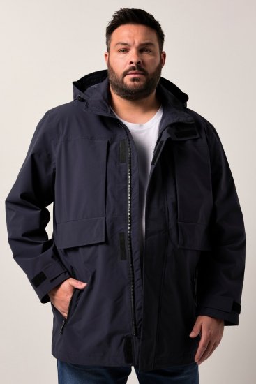 Men+ 215 Esőkabát kapucnival Sötétkék - Kabátok - Nagyméretű Kabátok - 2XL-8XL