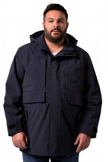 Men+ 215 Esőkabát kapucnival Sötétkék - Kabátok - Nagyméretű Kabátok - 2XL-8XL