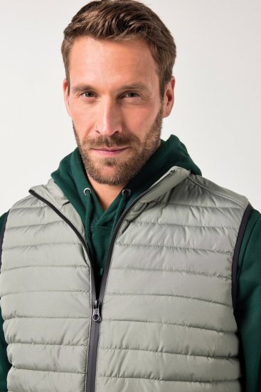 JAY-PI Lightly Quilted Vest with Stomach Fit Grey - Kabátok - Nagyméretű Kabátok - 2XL-8XL