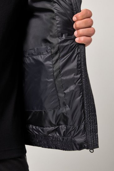 JAY-PI Lightly Quilted Jacket with a Hoodie Black - Kabátok - Nagyméretű Kabátok - 2XL-8XL