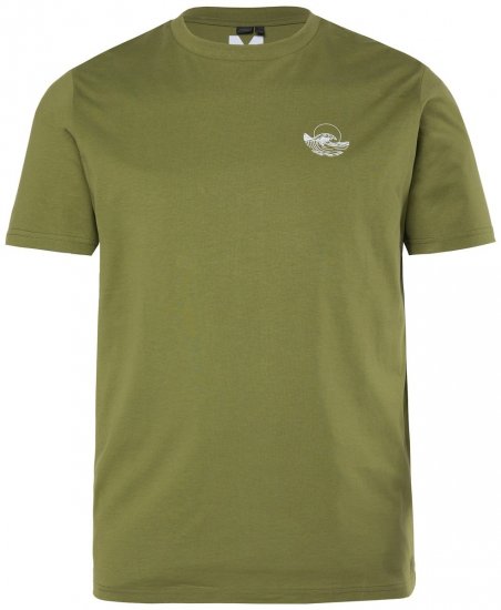 Men+ 682 Póló Hullám Khakizöld - Pólók - Nagyméretű pólók - 2XL-14XL
