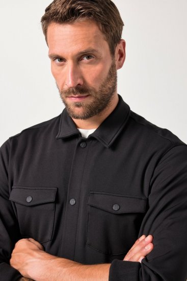 JAY-PI FLEXNAMIC® Sweat-Overshirt Black - Kabátok - Nagyméretű Kabátok - 2XL-8XL