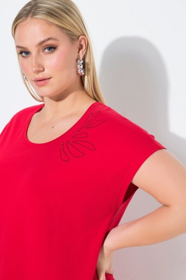 Ulla Popken 839896 Jersey ruha strasszokkal Rózsaszín - Estélyi ruhák - Molett alkalmi ruhák