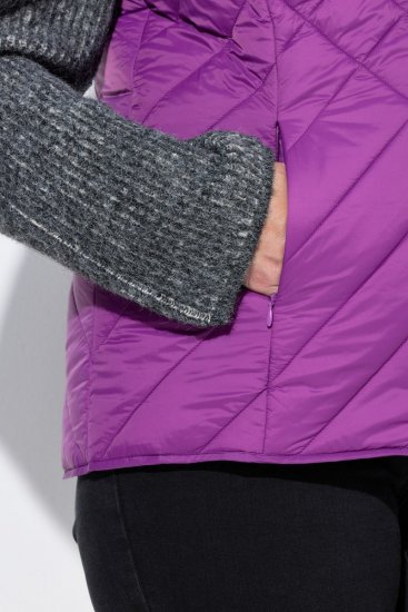 Ulla Popken 840047 Vízlepergető steppelt mellény Lila - Mellények - 
