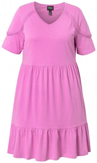 Ulla Popken 840115 Rövid ujjú jersey ruha Rózsaszín - Jersey ruhák - 