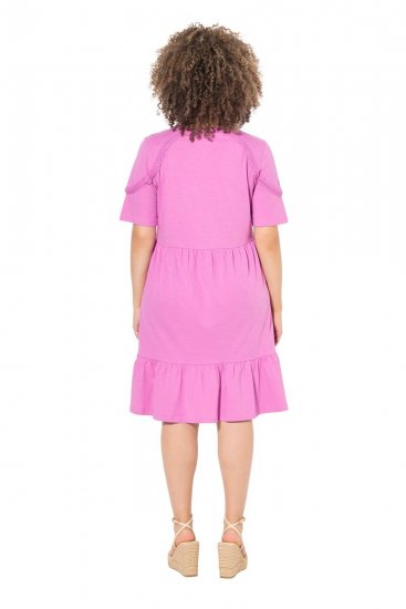 Ulla Popken 840115 Rövid ujjú jersey ruha Rózsaszín - Jersey ruhák - 
