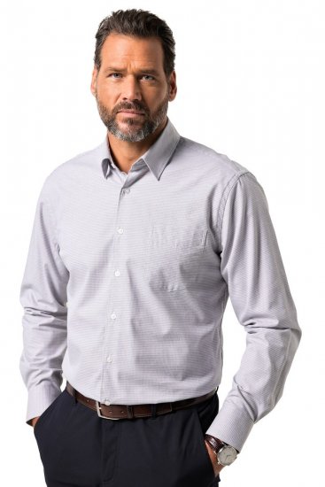 JP1880 Business Shirt Long Sleeve Two-Tone Grey - Ingek - Ingek 2XL-10XL