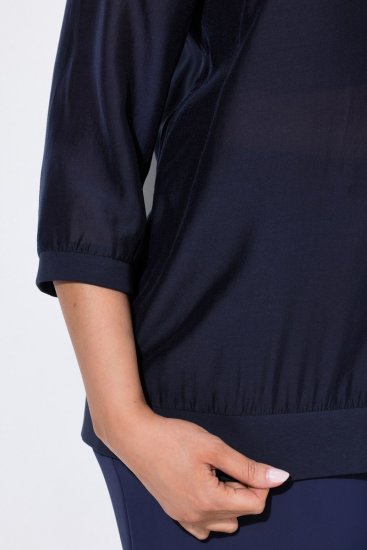 Ulla Popken 841127 Blúz Sötétkék - Blúzok - Plus size blúzok hétköznapokra