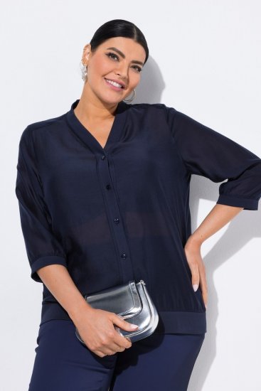Ulla Popken 841127 Blúz Sötétkék - Blúzok - Plus size blúzok hétköznapokra