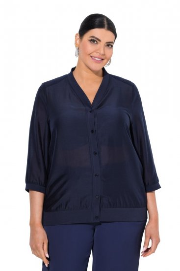 Ulla Popken 841127 Blúz Sötétkék - Blúzok - Plus size blúzok hétköznapokra
