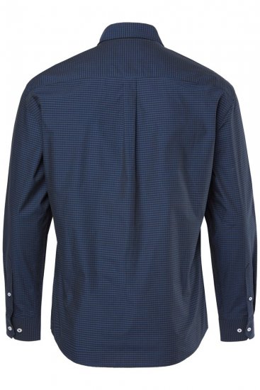 JP1880 Shirt Long Sleeve Kent Collar Navy - Ingek - Ingek 2XL-10XL