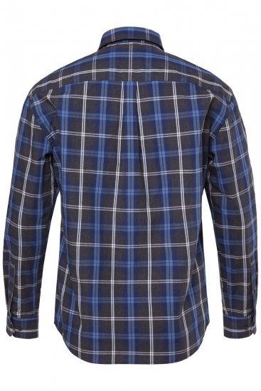 JP1880 Checked Shirt Long Sleeve Kent Collar Anthracite - Ingek - Ingek 2XL-10XL