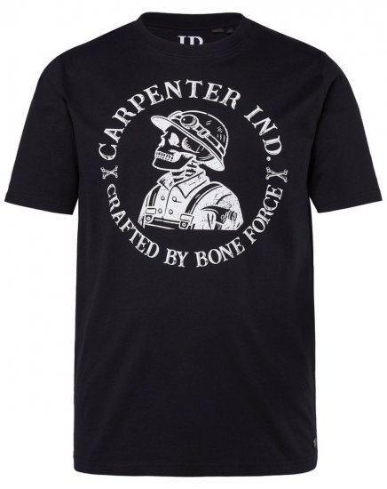 JP1880 T-Shirt Chest Print Bone Force Black - Pólók - Nagyméretű pólók - 2XL-14XL
