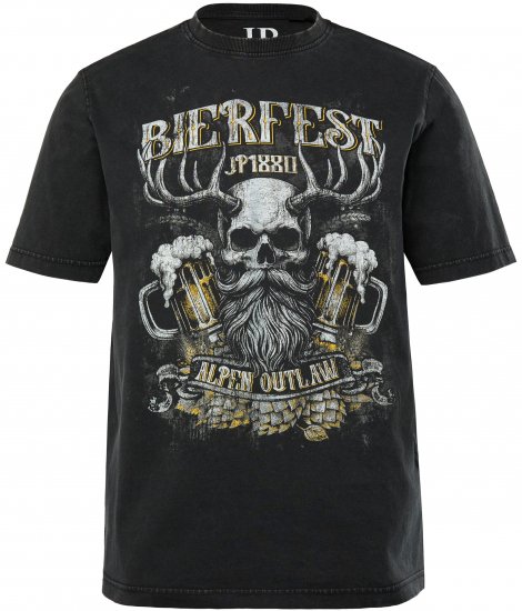 JP1880 Beer Festival Design Vintage Looking T-Shirt Black - Pólók - Nagyméretű pólók - 2XL-14XL