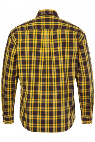 JP1880 Checked Shirt Long Sleeve Kent Collar Curry - Ingek - Ingek 2XL-10XL
