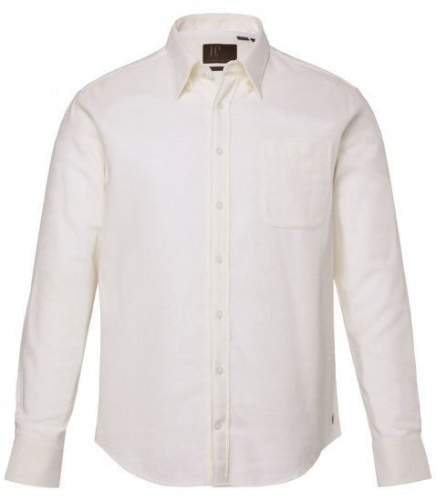 JP1880 Checked Flannel Shirt Long Sleeve Creamy White - Ingek - Ingek 2XL-10XL