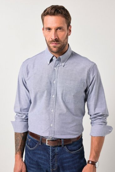 JP1880 Oxford Shirt Long Sleeve Denim Blue - Ingek - Ingek 2XL-10XL