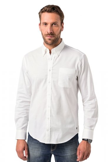 JP1880 Oxford Shirt Flexnamic Long Sleeve Snow White - Ingek - Ingek 2XL-10XL