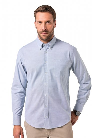 JP1880 Oxford Shirt Flexnamic Long Sleeve Ash Turquoise - Ingek - Ingek 2XL-10XL