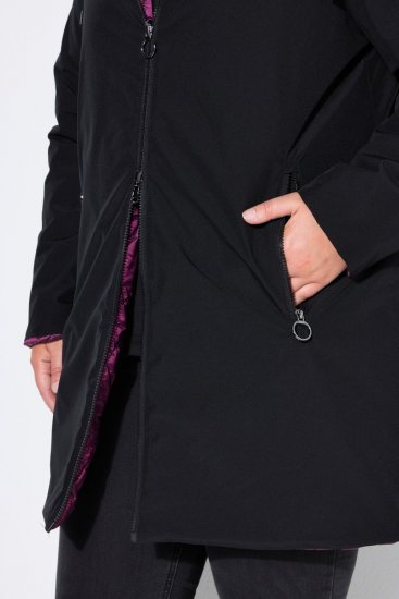 Ulla Popken 841398 Kabát Fekete - Kabátok - Női plus size kabátok