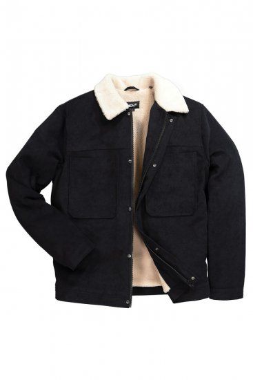 Men+ 545 Dzseki teddy gallérral Fekete - Kabátok - Nagyméretű Kabátok - 2XL-8XL