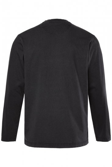 Men+ 612 Póló hosszú ujjú Denim Brand Company Fekete - Pólók - Nagyméretű pólók - 2XL-14XL