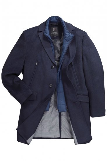 JP1880 Coat Flexnamic With Removable Insert Navy - Kabátok - Nagyméretű Kabátok - 2XL-8XL