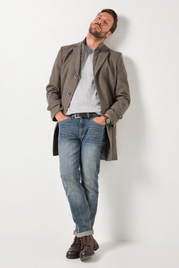 JP1880 Coat Flexnamic Quilted Insert Grey TALL - TALL kabátok - TALL dzsekik magas férfiaknak