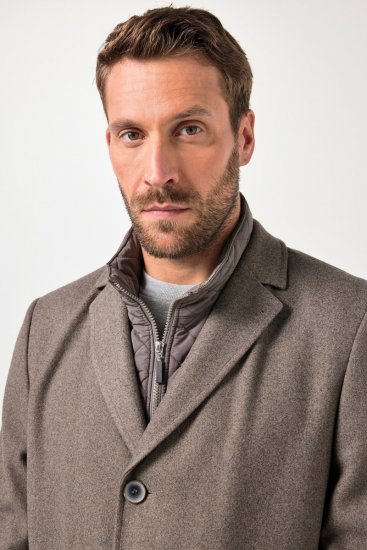 JP1880 Coat Flexnamic Quilted Insert Grey TALL - TALL kabátok - TALL dzsekik magas férfiaknak