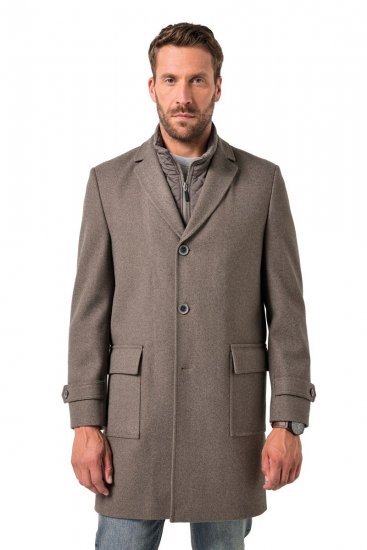 JP1880 Coat Flexnamic Quilted Insert Grey TALL - TALL kabátok - TALL dzsekik magas férfiaknak