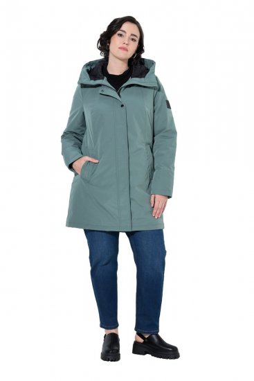 Ulla Popken 842008 Funkcionális kabát Zöld - Kabátok - Női plus size kabátok