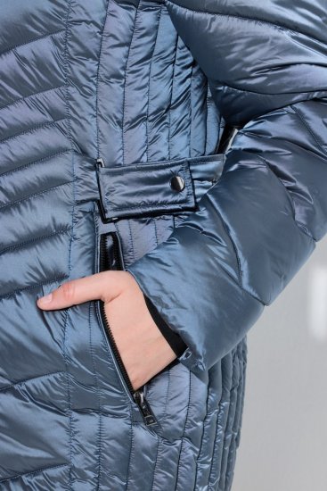 Ulla Popken 842013 Steppelt dzseki Denimkék - Dzsekik - Nagy méretű női dzsekik