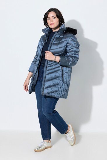 Ulla Popken 842013 Steppelt dzseki Denimkék - Dzsekik - Nagy méretű női dzsekik