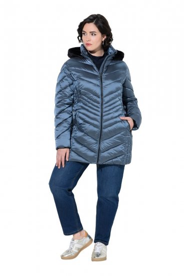 Ulla Popken 842013 Steppelt dzseki Denimkék - Dzsekik - Nagy méretű női dzsekik