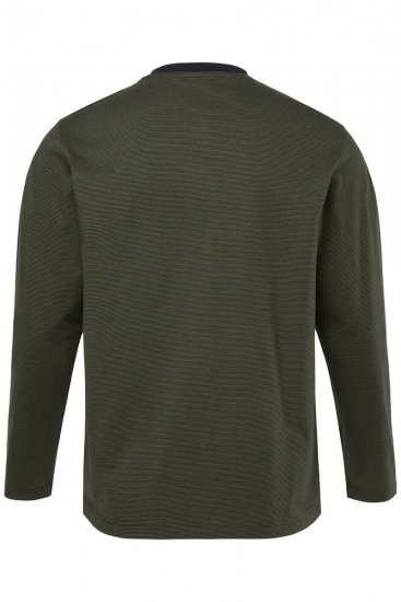 JP1880 Pyjamas Two-piece Striped Dark Green - Alsónemű & strandruhák - Nagyméretű Alsónemű 2XL-8XL