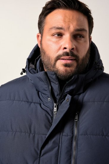 Men+ 433 Mellény steppelt kapucnival Sötétkék - Kabátok - Nagyméretű Kabátok - 2XL-8XL