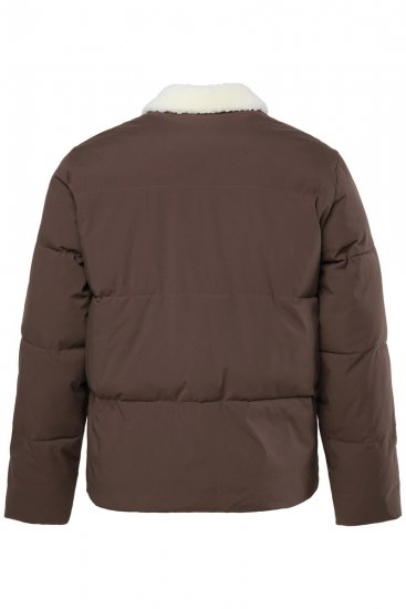 JP1880 842508 Dzseki teddy gallérral Mogyoró - Kabátok - Nagyméretű Kabátok - 2XL-8XL