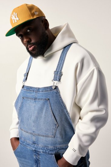 JP1880 842648 Laza szabású farmer kantáros nadrág Denimkék - Farmer & nadrág - Farmer és nadrág - W40-W70