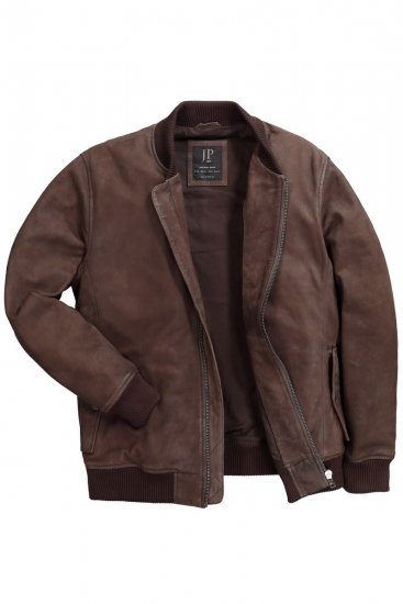 JP1880 Jacket Buffed Nubuck Lamb Leather Brown - Kabátok - Nagyméretű Kabátok - 2XL-8XL