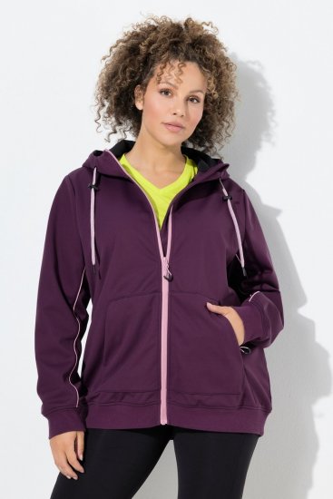 Ulla Popken 843186 Vízlepergető softshell kabát fényvisszaverőkkel Borvörös - Dzsekik - Nagy méretű női dzsekik