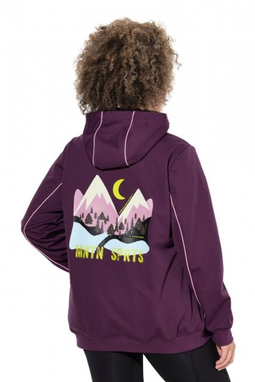 Ulla Popken 843186 Vízlepergető softshell kabát fényvisszaverőkkel Borvörös - Dzsekik - Nagy méretű női dzsekik