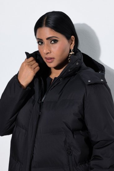 Ulla Popken SYMPATEX Triple Function Coat Black - Kabátok - Női plus size kabátok